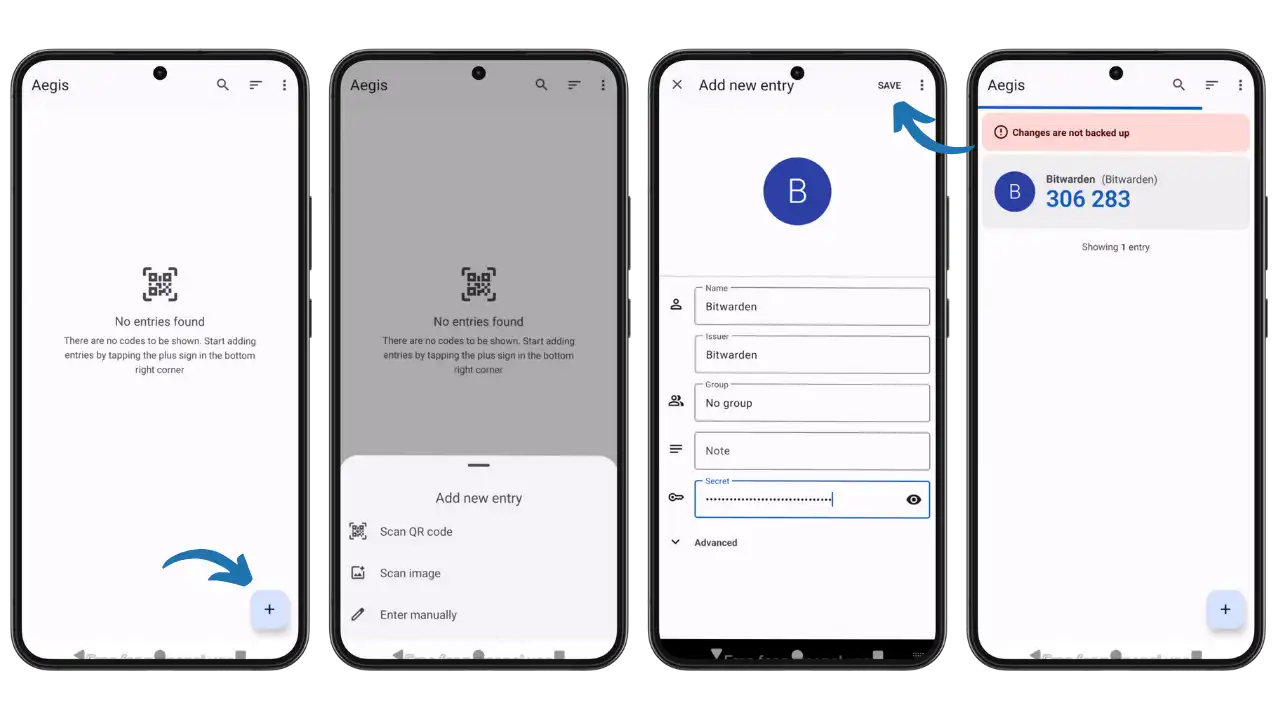 Ajout d'un compte 2FA