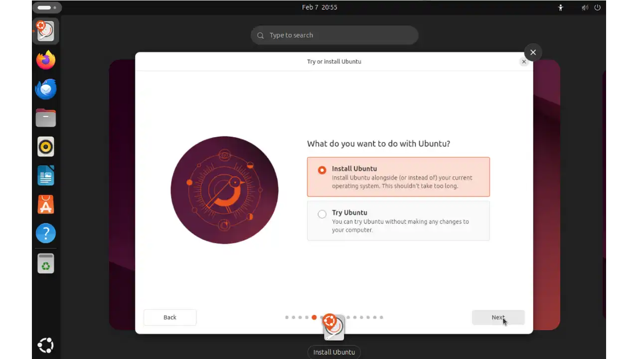 Choix du type d'installation