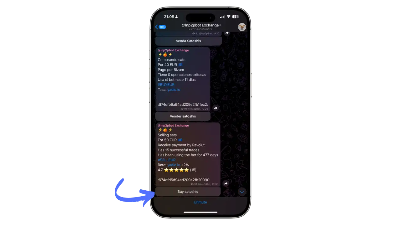Sélection d'une offre de vente