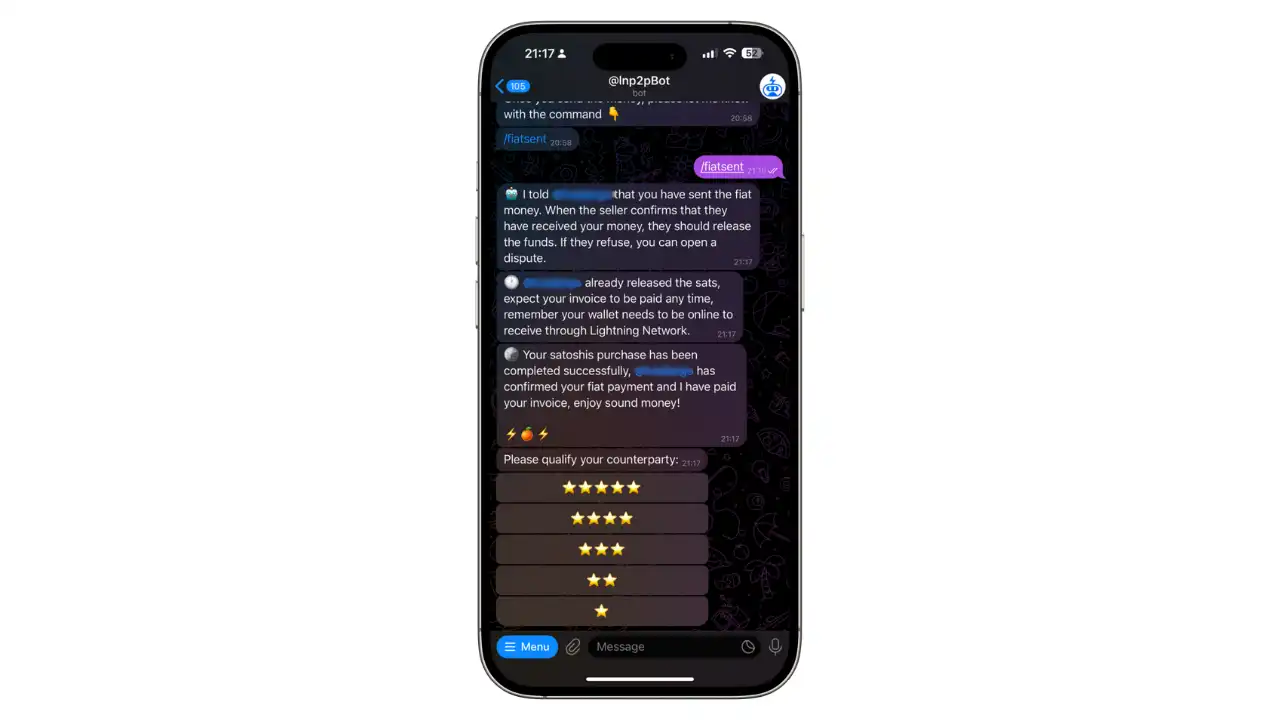 Confirmation du paiement