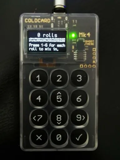 Captura de pantalla de Cold Card