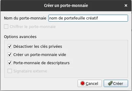 crée un portefeuille